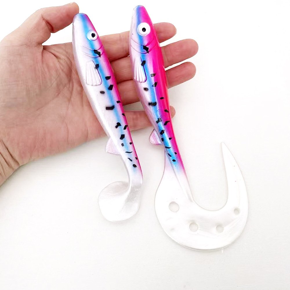 Leurre souple T-tail curly tail 16.5cm-19cm – Image 3