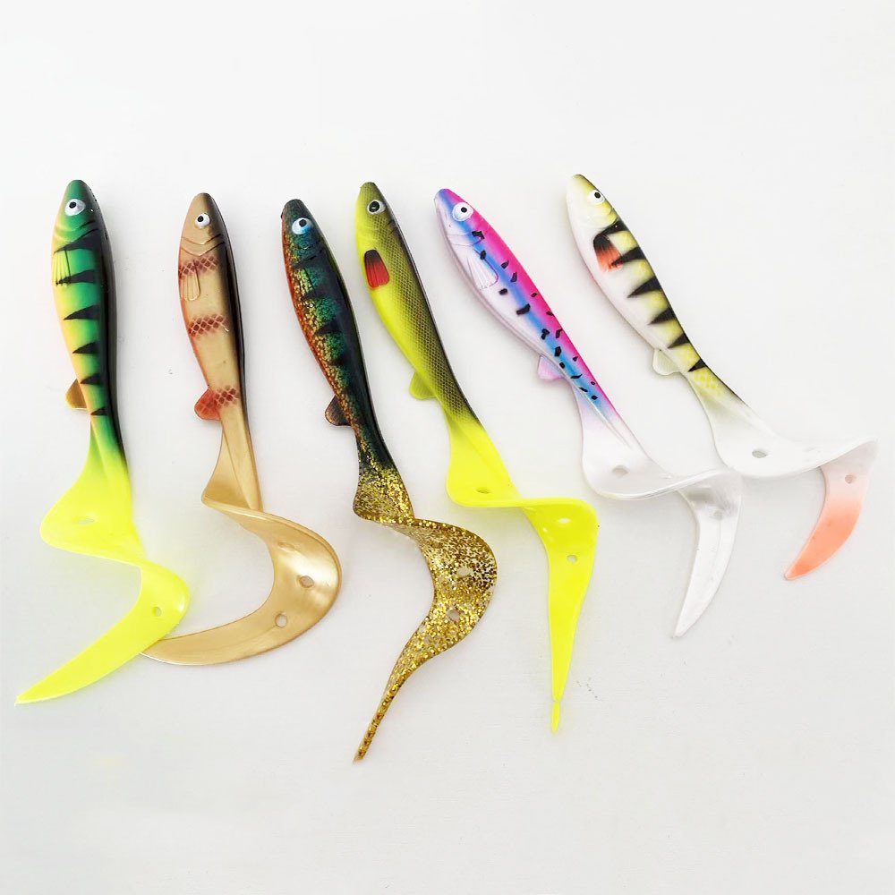 Leurre souple T-tail curly tail 16.5cm-19cm – Image 2