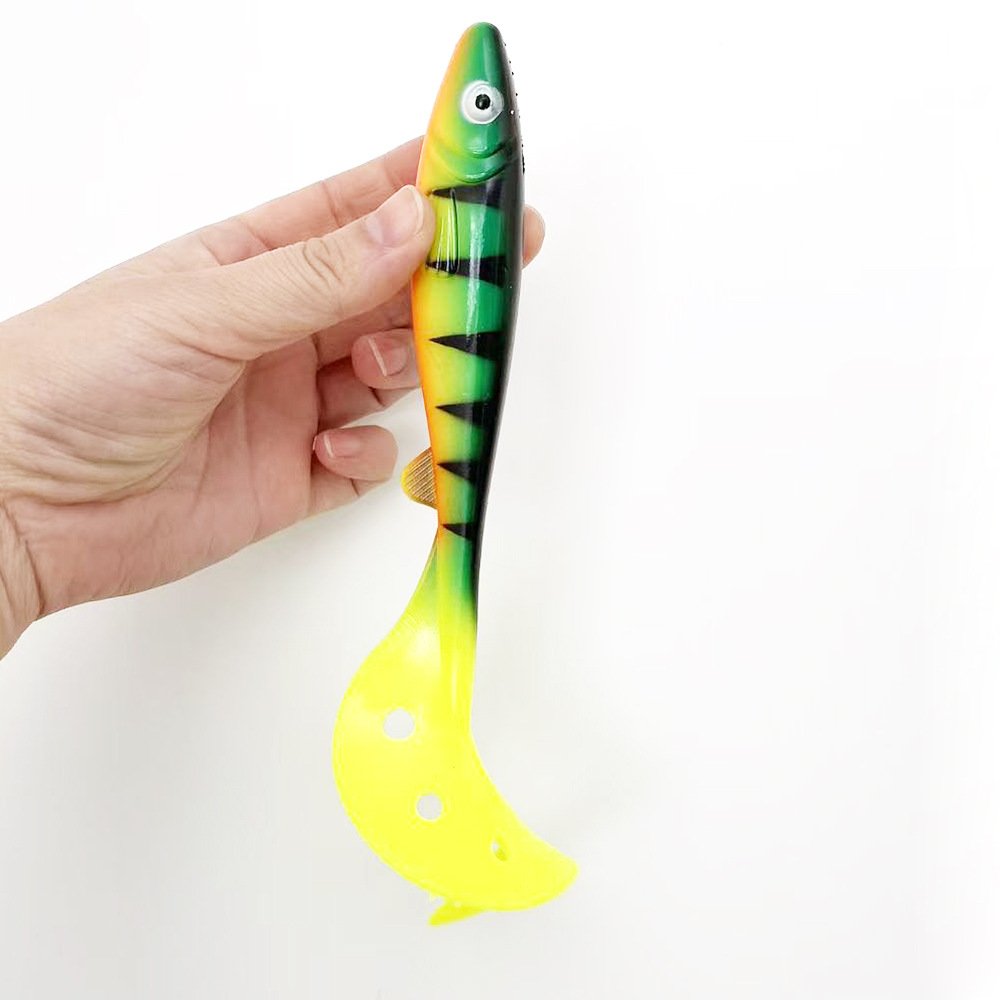 Leurre souple T-tail curly tail 16.5cm-19cm – Image 4