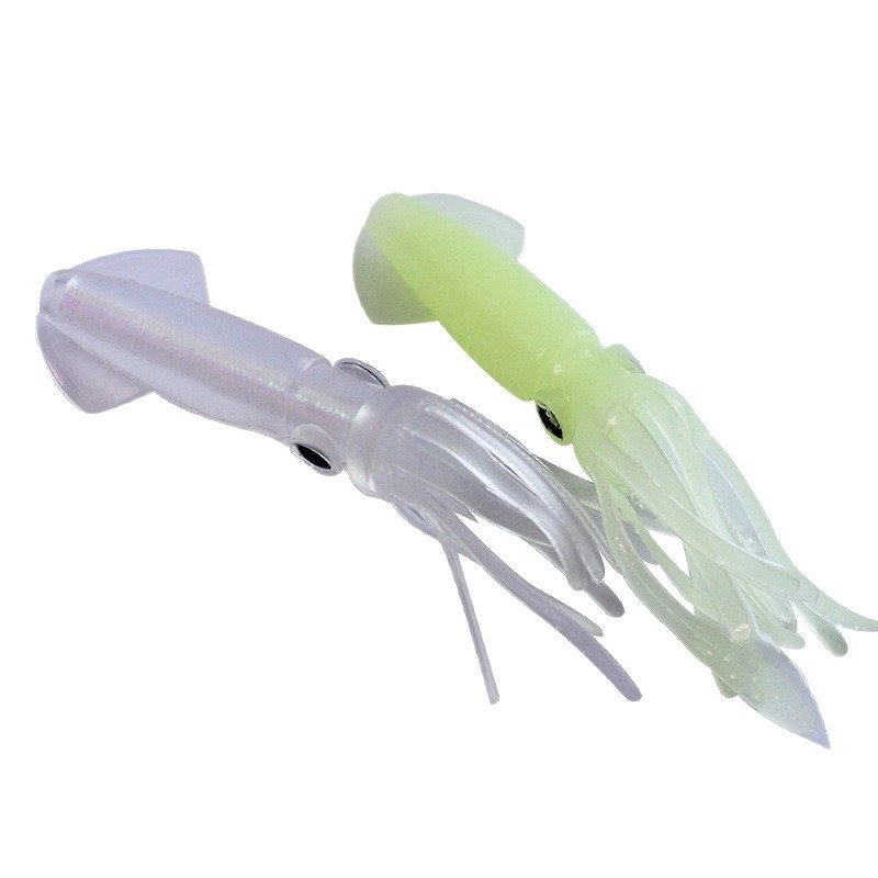 Leurre souple calamar 10.5cm 8g - Vert/Blanc Lumineux, Multicolore – Image 5