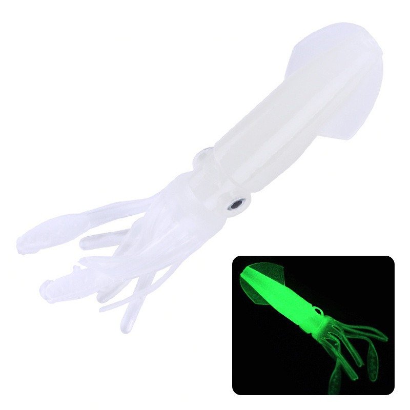 Leurre souple calamar 10.5cm 8g - Vert/Blanc Lumineux, Multicolore – Image 4