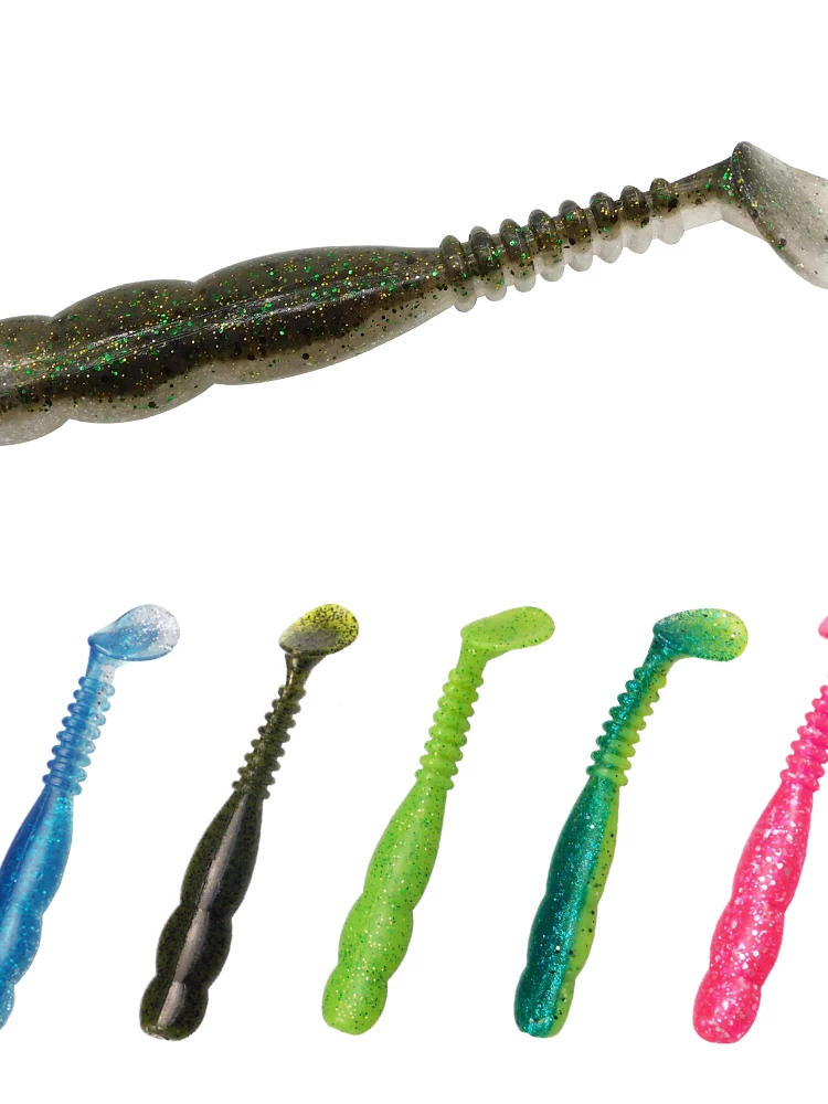Esfishing Lure Soft Bait T-Tail Gourd-Shaped Vibe Shiner 115mm Artificial Bait for Pike and Mandarin Fish