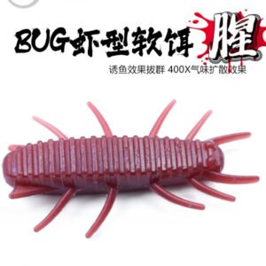 Obstacle Shrimp 4.5cm, 2.3g Black Pit High Pressure Special Bait Bass and Mandarin Fish Fake Soft Bait with Salt