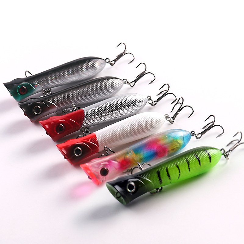 Popper leurre dur 8cm 12g - Couleurs aléatoires