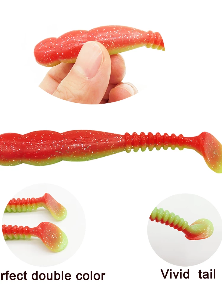 Esfishing Lure Soft Bait T-Tail Gourd-Shaped Vibe Shiner 115mm Artificial Bait for Pike and Mandarin Fish – Image 2
