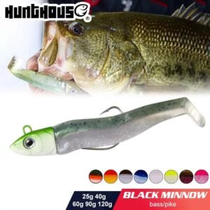 Leurre souple Black Minnow 70-135mm – 7-90g