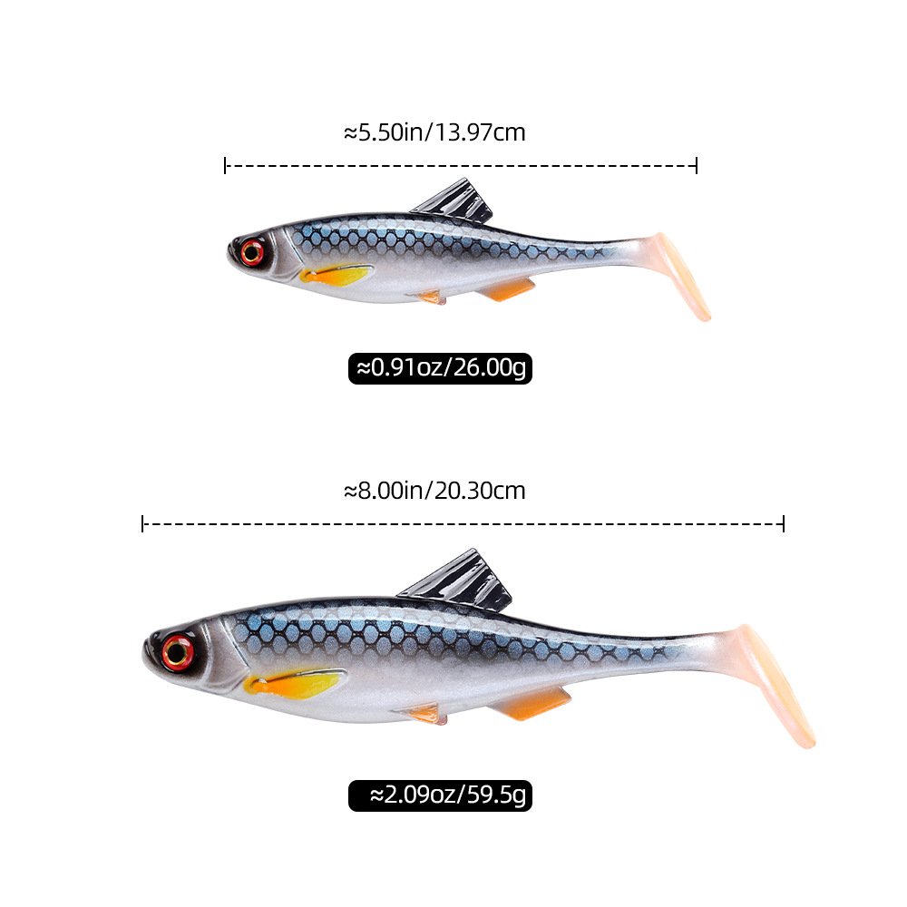 Leurre souple T-tail 13.97cm et 20.30cm – Image 2