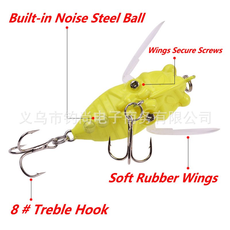 Leurre de surface "Cigale" 4.8cm 6g - Imitation insecte – Image 4