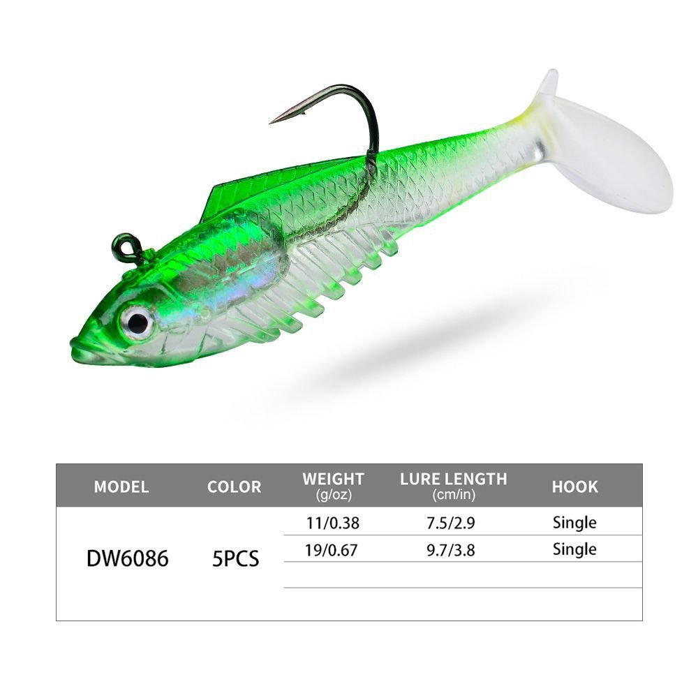 Leurre souple shad 7.5cm-9.7cm 11g-19g – Image 2