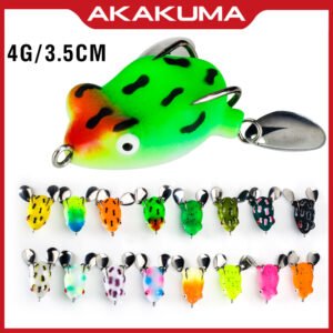4g/3.5cm Thai Wind Double Sequin Thunder Frog Hit Black Floating Water Frog Simulation Thunder Frog Black Fish Bait Soft Frog Bait Cross Border