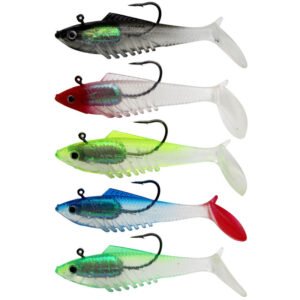 Leurre souple T-tail plombé 8-10cm
