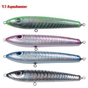 New boat fishing large wooden pencil bait GT trolling cattle Port golden gun Sea bait 235mm140g wooden pencil